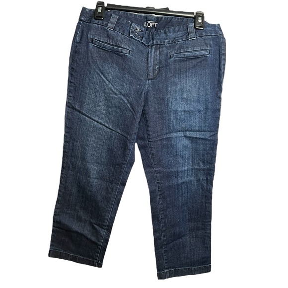 Ann Taylor LOFT Woman’s Blue Jean Denim Capris Sz 4 - Picture 1 of 3